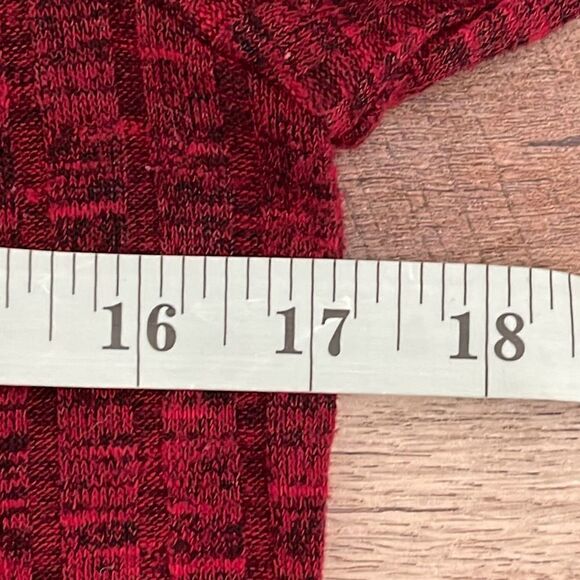 Signature by Robbie Bee Women's Cowl Neck Sweater Dress Red Black Size‎ PM - Picture 10 of 11